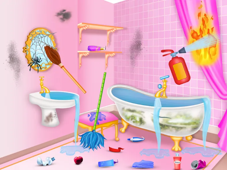 Princess house cleaning advent Mod APK Много денег — Скачать на Андроид — скриншот 1
