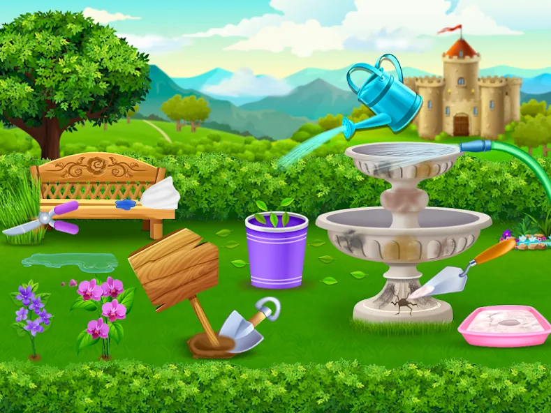 Princess house cleaning advent Mod APK Много денег — Скачать на Андроид — скриншот 3