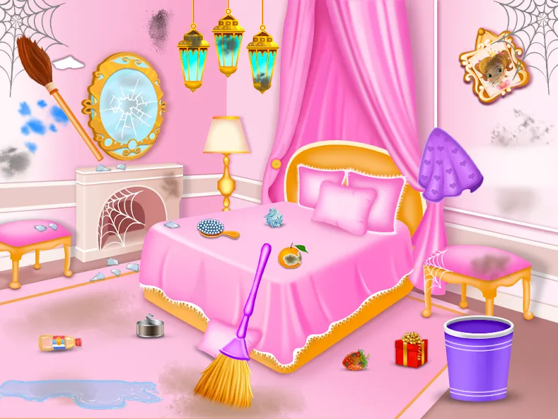 Princess house cleaning advent Mod APK Много денег — Скачать на Андроид — скриншот 4