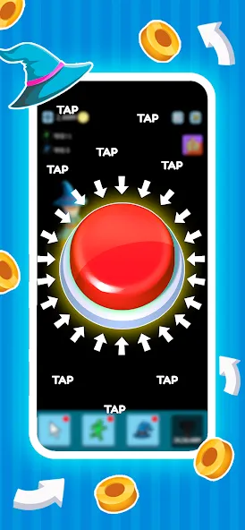 Green button: Press the Button — Взломанная версия (Без рекламы) — скриншот 4
