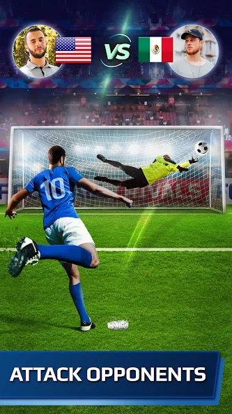Football Rivals: Soccer Game — Мод: Много энергии — скриншот 1