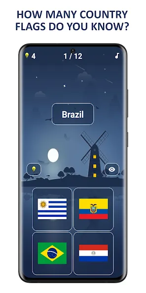 Flags of World Countries Quiz — Все уровни открыты — скриншот 1