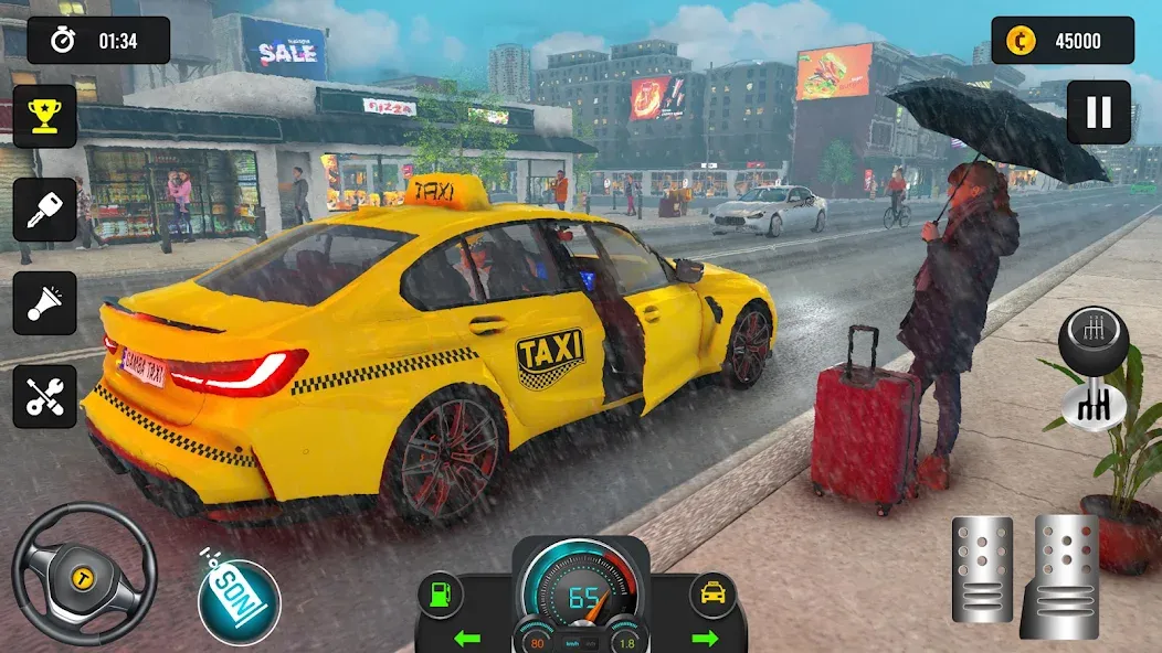 Taxi Simulator 3d Taxi Driver MOD — Много денег на Андроид — скриншот 2
