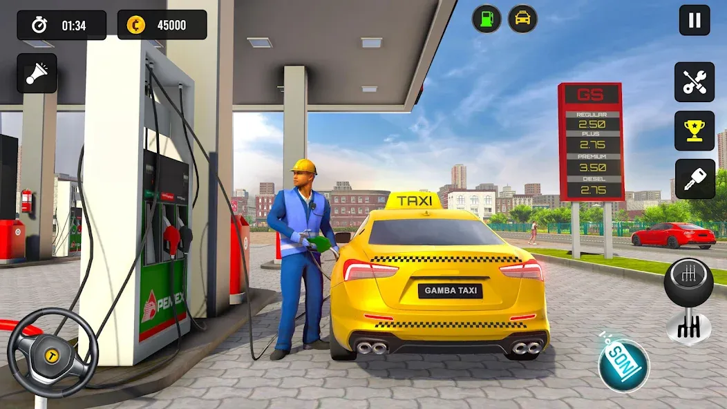 Taxi Simulator 3d Taxi Driver MOD — Много денег на Андроид — скриншот 3