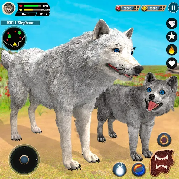 Wild Wolf Simulator Games MOD — Много денег на Андроид — скриншот 1
