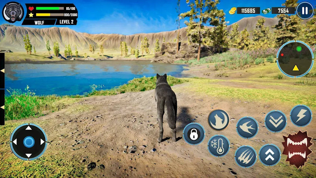 Wild Wolf Simulator Games MOD — Много денег на Андроид — скриншот 2