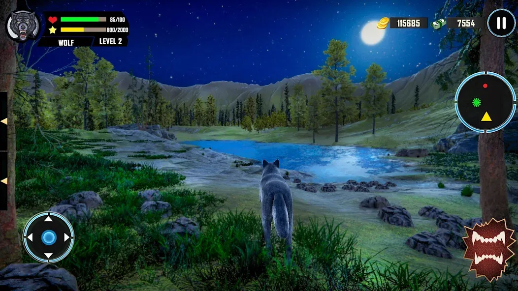 Wild Wolf Simulator Games MOD — Много денег на Андроид — скриншот 4