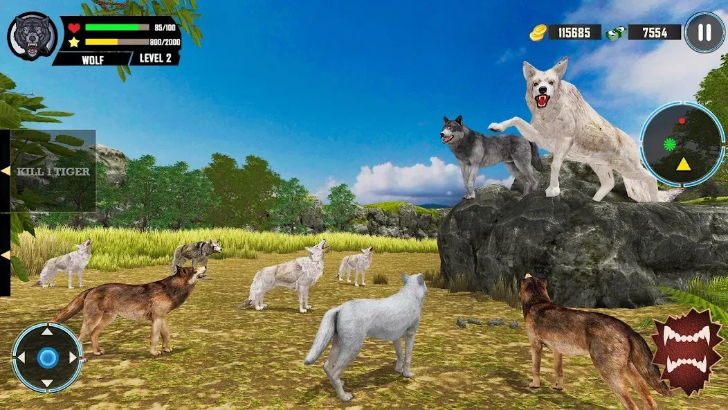 Wild Wolf Simulator Games MOD — Много денег на Андроид — скриншот 5