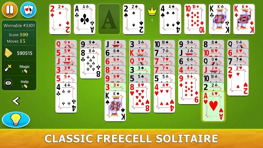Скачать FreeCell Solitaire - Card Game MOD APK — Без рекламы — скриншот 1