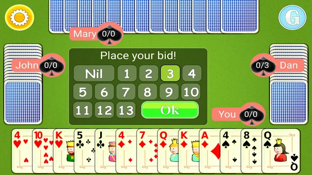Spades Mobile на Андроид — Все открыто — скриншот 2