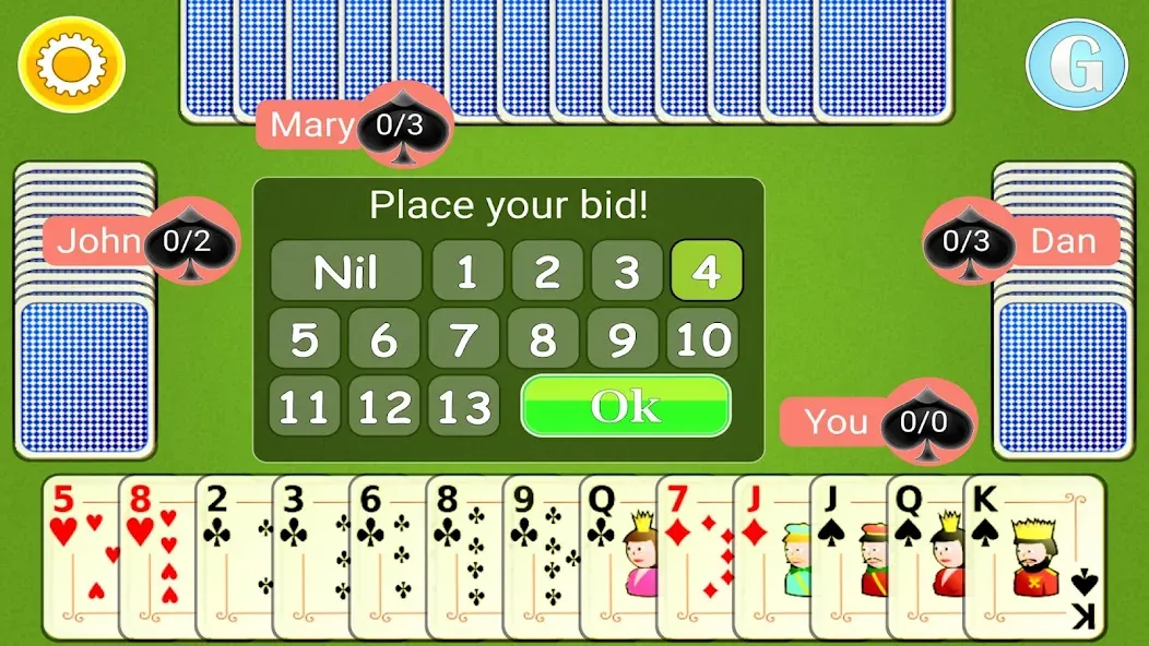 Spades Mobile на Андроид — Все открыто — скриншот 4