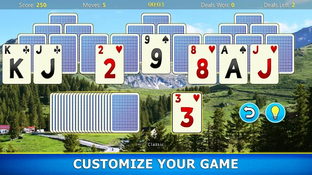 Скачать TriPeaks Solitaire Mobile (Мод: Много денег) на Андроид — скриншот 3