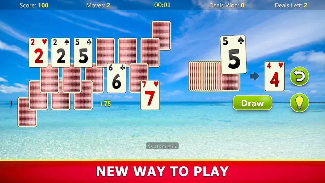 Скачать TriPeaks Solitaire Mobile (Мод: Много денег) на Андроид — скриншот 4