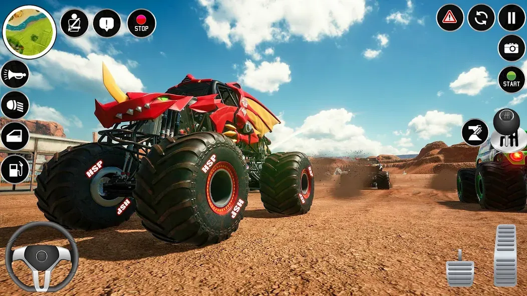 Extreme Monster Truck Game 3D — Мод: Много денег — скриншот 2