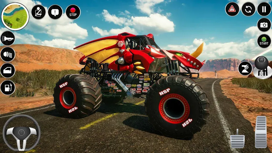 Extreme Monster Truck Game 3D — Мод: Много денег — скриншот 4