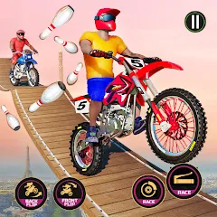 Motor Bike Stunt Racing Games MOD — Много денег на Андроид