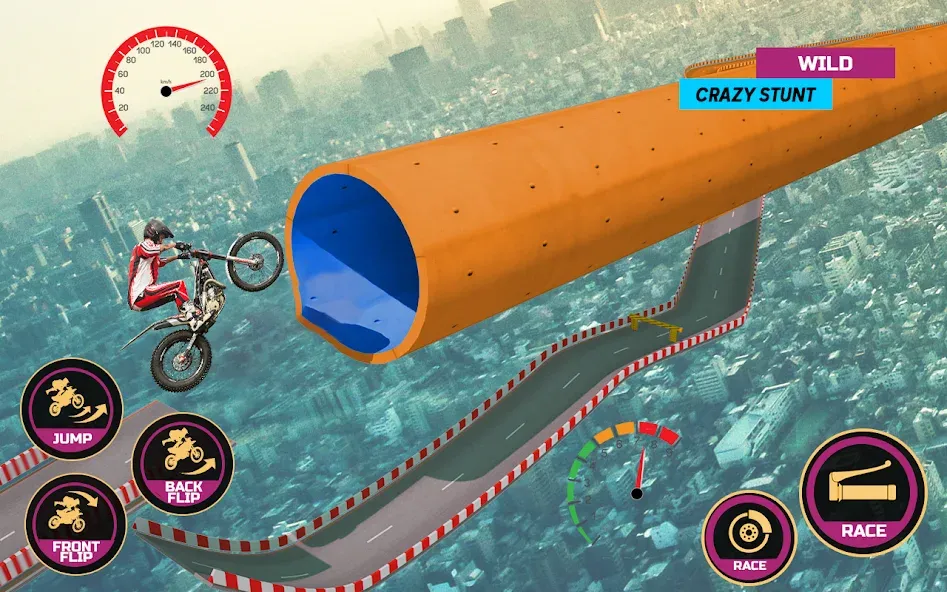 Racing Bike Stunt Games Master MOD — Много денег на Андроид — скриншот 3