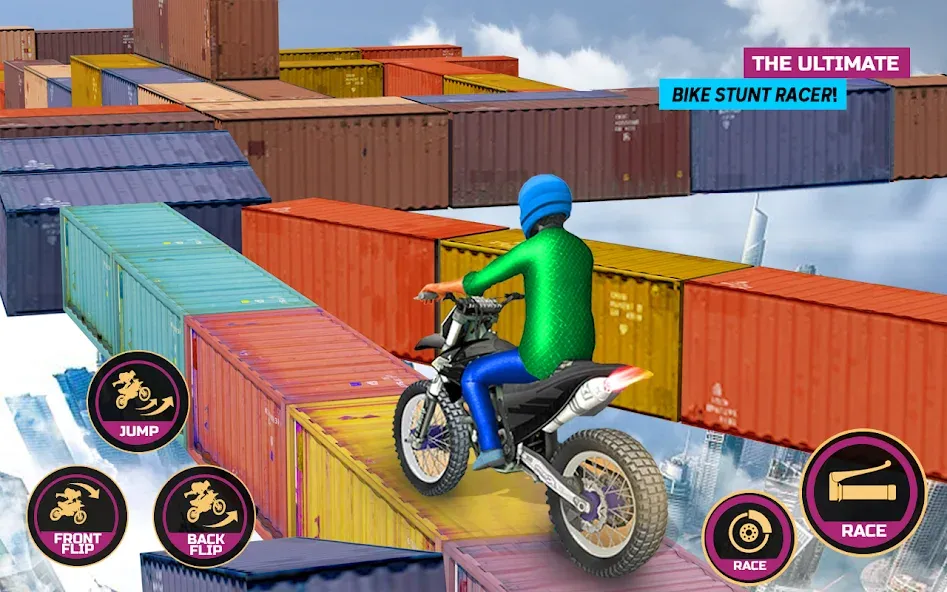 Racing Bike Stunt Games Master MOD — Много денег на Андроид — скриншот 5