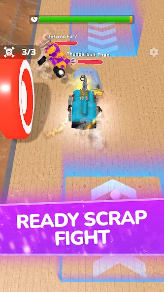 Взломанная Scrap Robot Fighting на Андроид — Много денег — скриншот 3