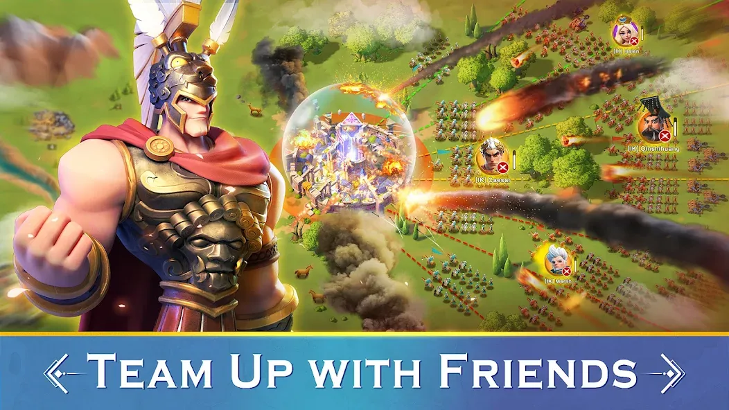 Infinity Kingdom MOD APK — Много ресурсов и ускорение строительства — скриншот 3