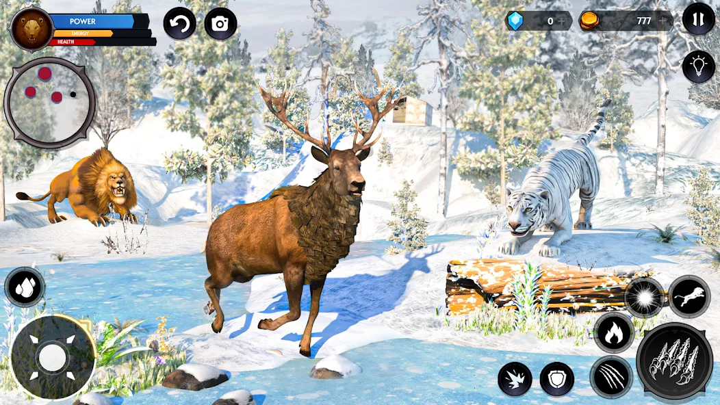 Скачать Lion Simulator Wild Lion Games на Андроид — Много денег — скриншот 1