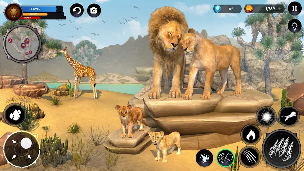 Скачать Lion Simulator Wild Lion Games на Андроид — Много денег — скриншот 4
