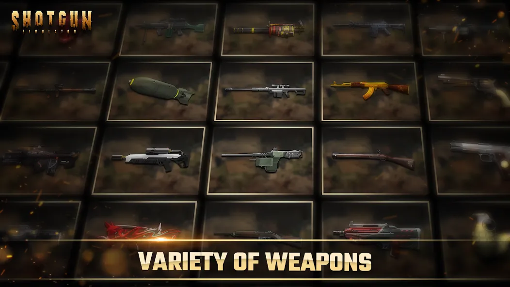 Взлом Shotgun Sounds Gun Simulator — Все пушки разблокированы — скриншот 4