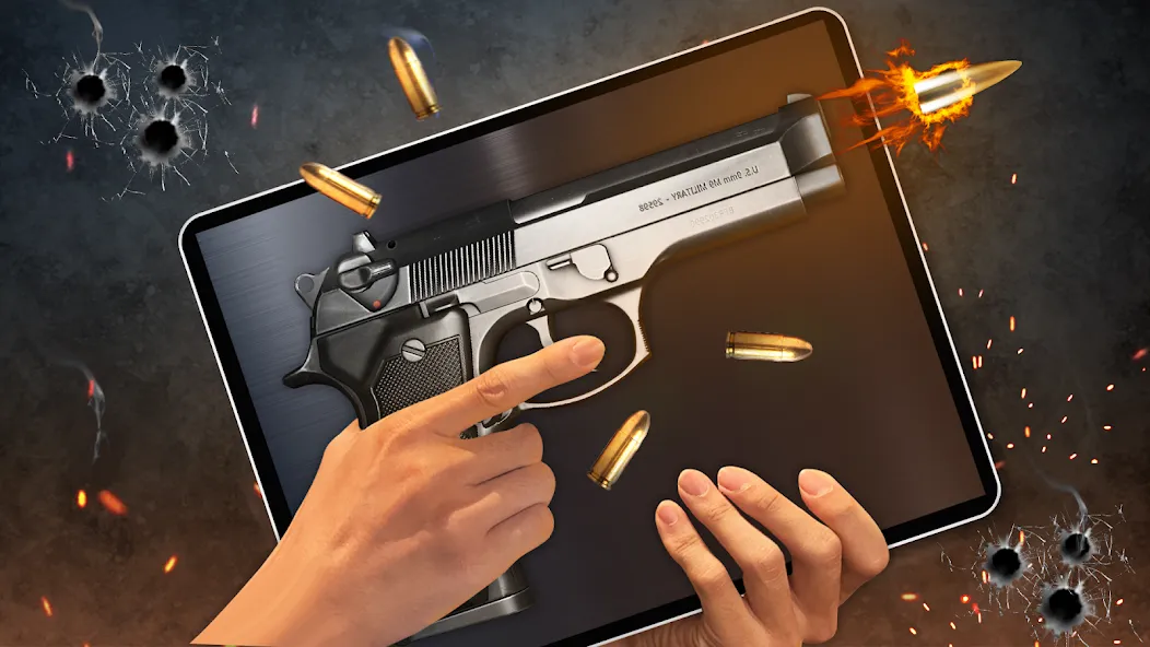 Скачать Gun Simulator 3D & Time Bomb — Все оружия разблокированы — скриншот 1