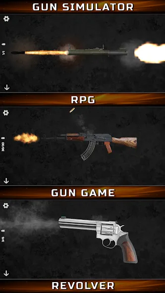 Gun Simulator : Tough Guns MOD APK — Все пушки разблокированы — скриншот 2