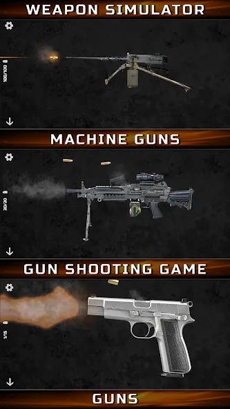 Gun Simulator : Tough Guns MOD APK — Все пушки разблокированы — скриншот 3