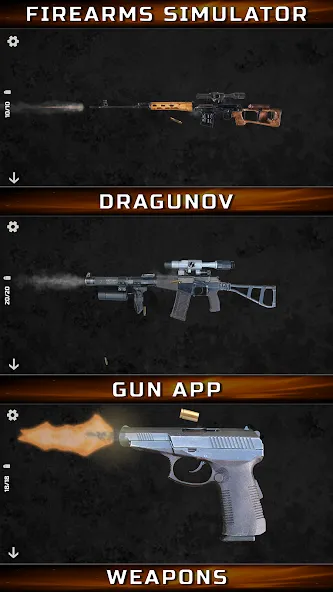 Gun Simulator : Tough Guns MOD APK — Все пушки разблокированы — скриншот 4