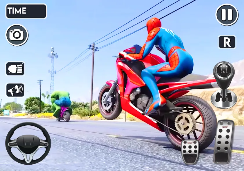 Скачать Spider Bike Stunt 3D Mega Ramp на телефон — Много денег и без рекламы — скриншот 1