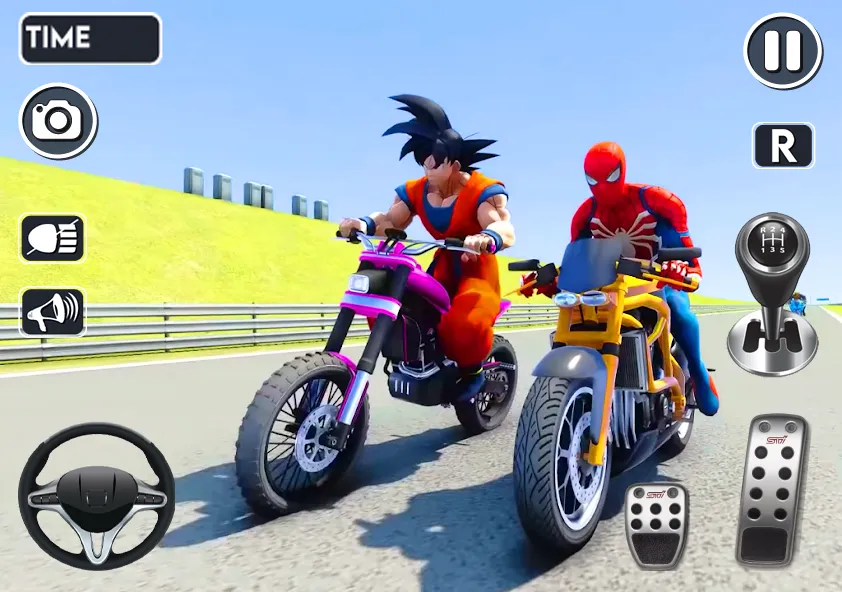 Скачать Spider Bike Stunt 3D Mega Ramp на телефон — Много денег и без рекламы — скриншот 3