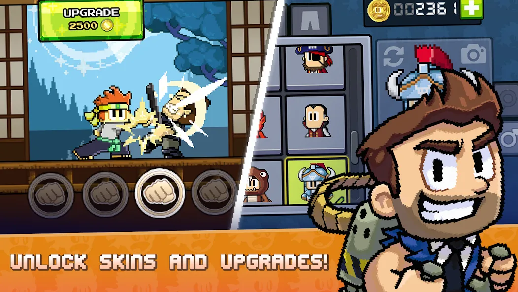 Dan the Man: Action Platformer MOD — Много денег и бессмертие на Андроид — скриншот 5