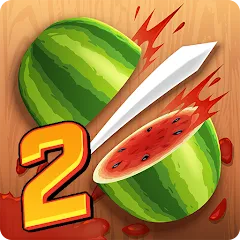 Скачать взломанную Fruit Ninja 2 Fun Action Games — Много денег и кристаллов