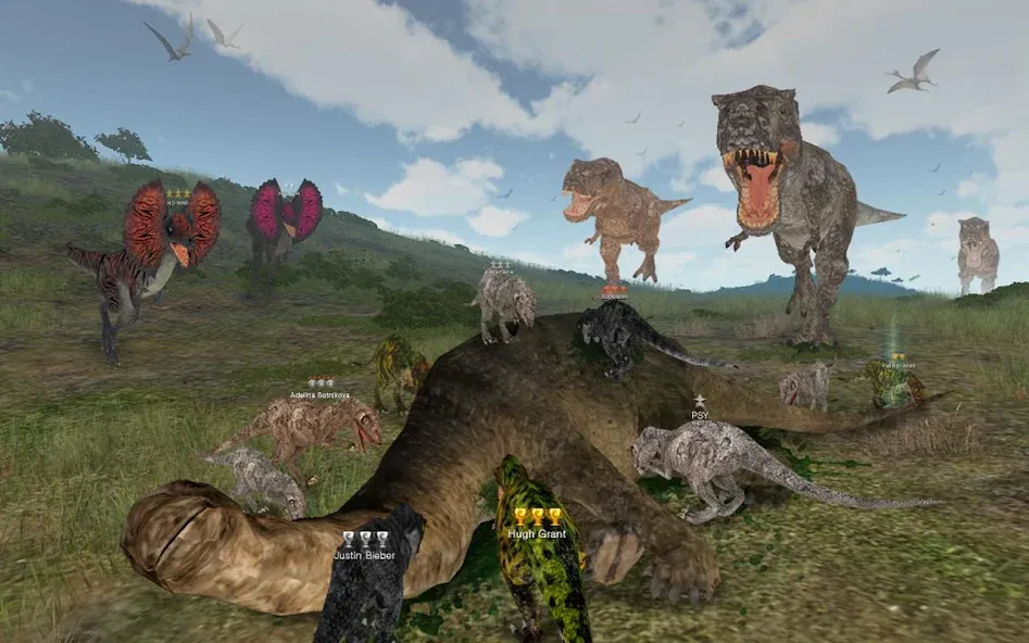 Скачать взлом Dinos Online на Андроид — Много денег — скриншот 2