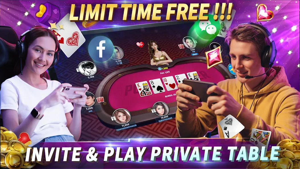 Скачать Poker Master Texas Holdem 2024 (Мод: Много денег) на Андроид — скриншот 4