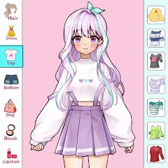 Anime Dress Up and Makeup Game — Взломанная версия (Много денег и все открыто)