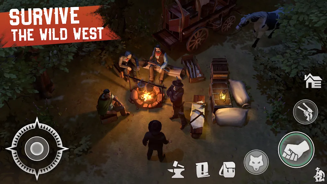 Westland Survival: Cowboy Game — Мод: Бессмертие и много денег — скриншот 3