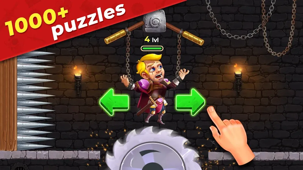 Скачать взлом Mr. Knight: Pin Puzzles на Андроид — Много денег — скриншот 1