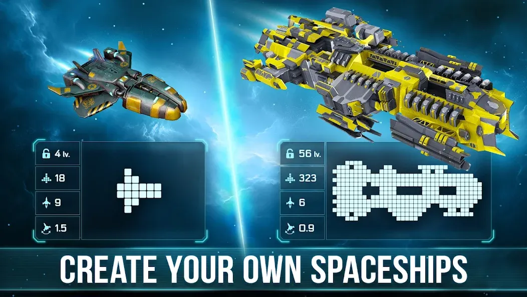 Space Arena: Construct & Fight — Много денег и ресурсов — скриншот 1