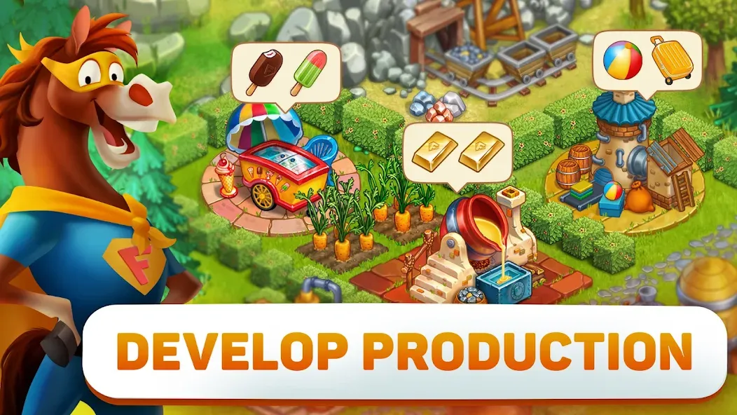 Скачать Superfarmers: Superhero Farm (Мод: Много денег и бесконечная энергия) на Андроид — скриншот 4 Скачать Superfarmers: Superhero Farm (Мод: Много денег и бесконечная энергия) на Андроид — скриншот 4