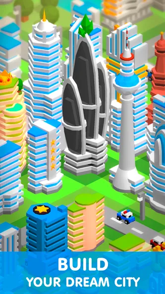 Скачать Tap Tap: Idle City Builder Sim — Модификация Много денег — скриншот 1