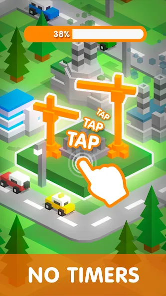 Скачать Tap Tap: Idle City Builder Sim — Модификация Много денег — скриншот 2
