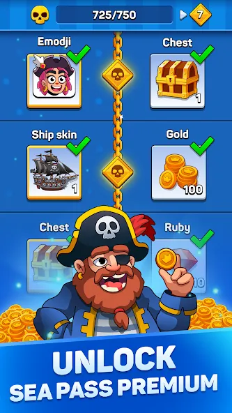 Скачать взлом Pirates & Puzzles：Ship Battles на Андроид — Много денег — скриншот 5