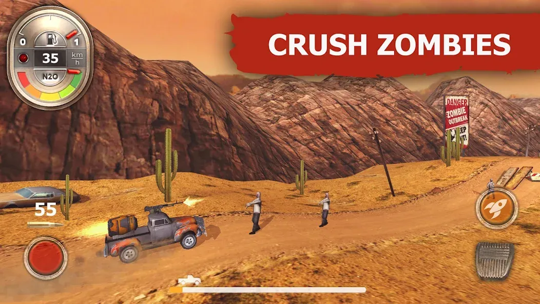 Zombie Derby MOD — Много денег и топлива на Андроид — скриншот 1 Zombie Derby MOD — Много денег и топлива на Андроид — скриншот 1