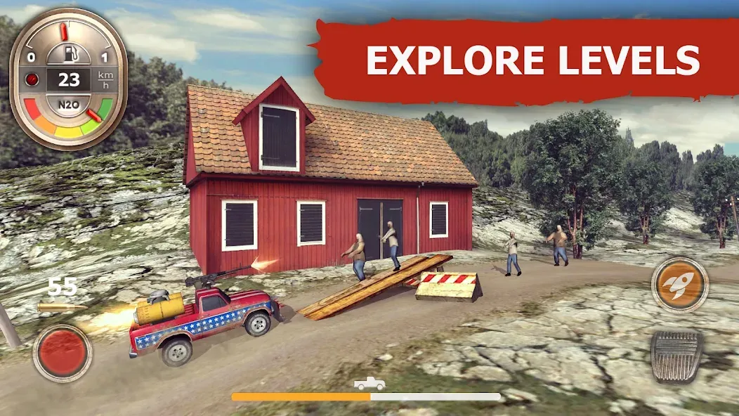 Zombie Derby MOD — Много денег и топлива на Андроид — скриншот 3 Zombie Derby MOD — Много денег и топлива на Андроид — скриншот 3