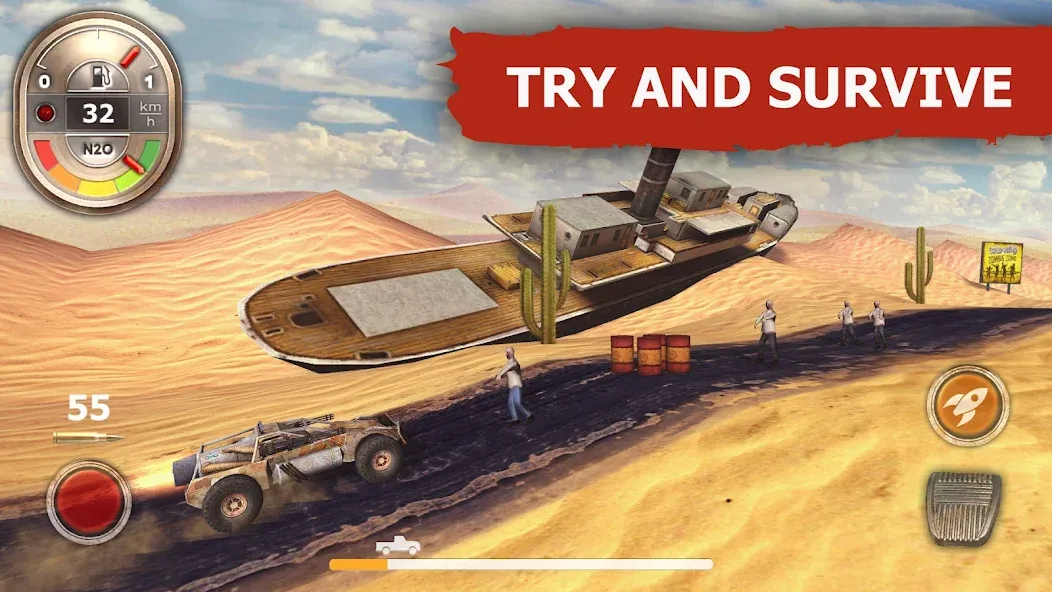 Zombie Derby MOD — Много денег и топлива на Андроид — скриншот 5