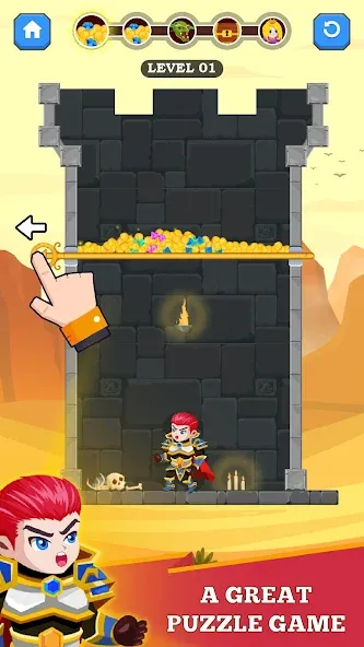 Скачать Hero Rescue на телефон — Много денег и без рекламы — скриншот 1