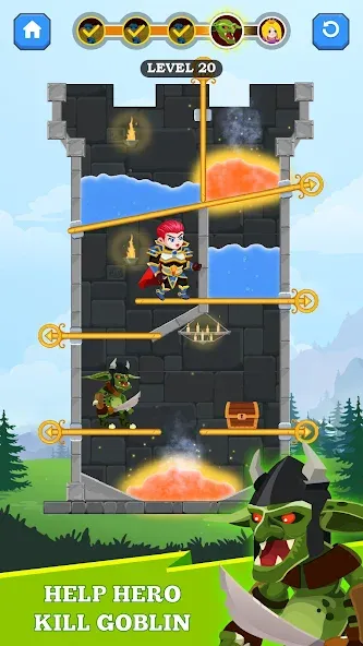 Скачать Hero Rescue на телефон — Много денег и без рекламы — скриншот 2